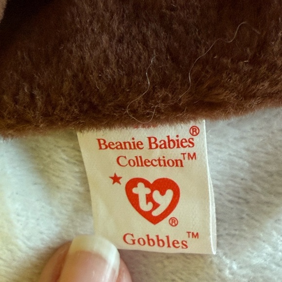 Gobbles the Turkey TY Beanie Baby - Picture 5 of 7